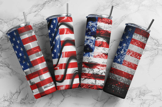 American Flag Skinny Tumblers Skinny Tumblers 25