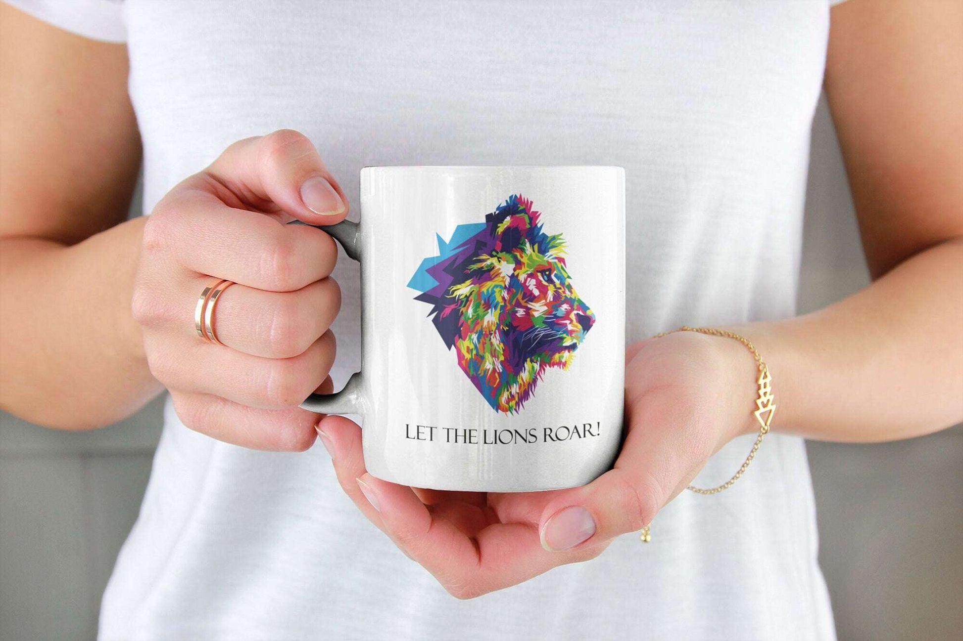 Let the Lions Roar Mosaic Coffee Mug 12